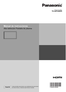 Manual de uso Panasonic TH-42PH20ER Televisor de plasma