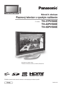 Manuál Panasonic TH-42PV500E Plazmová televize