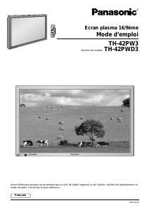 Mode d’emploi Panasonic TH-42PW3E Téléviseur plasma