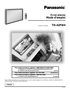 Mode d’emploi Panasonic TH-42PW4UZ Téléviseur plasma