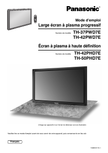 Mode d’emploi Panasonic TH-42PWD7EK Téléviseur plasma