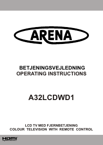 Handleiding Arena A32LCDWD1 LCD televisie