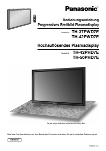 Bedienungsanleitung Panasonic TH-42PWD7ES Plasma fernseher