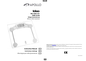 Instrukcja Apollo WLI-150-CLR Ideo Waga