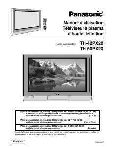 Mode d’emploi Panasonic TH-42PX20UP Téléviseur plasma