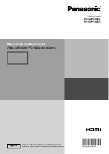 Manual de uso Panasonic TH-50PF20ER Televisor de plasma