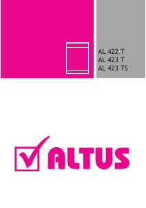 Kullanım kılavuzu Altus AL 423 T Bulaşık makinesi