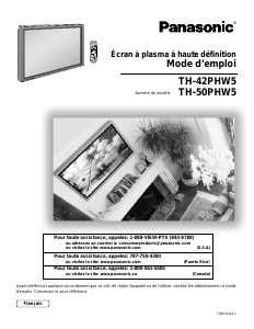 Mode d’emploi Panasonic TH-50PHW5UZ Téléviseur plasma