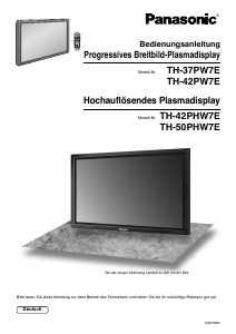 Bedienungsanleitung Panasonic TH-50PHW7EX Plasma fernseher