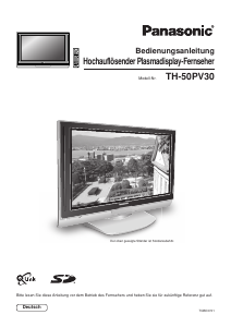 Bedienungsanleitung Panasonic TH-50PV30E Plasma fernseher