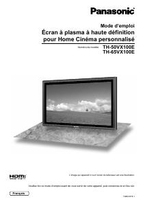 Mode d’emploi Panasonic TH-50VX100E Téléviseur plasma