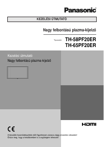 Használati útmutató Panasonic TH-65PF20ER Plazmatelevízió