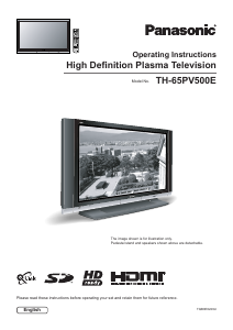 Manual Panasonic TH-65PV500E Plasma Television