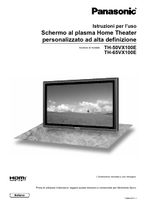 Manuale Panasonic TH-65VX100E Plasma televisore
