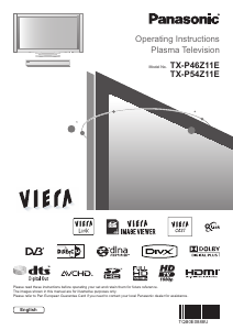 Manual Panasonic TX-P46Z11E Plasma Television