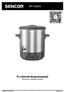 Instrukcja Sencor SPP 2200SS Automat do wekowania
