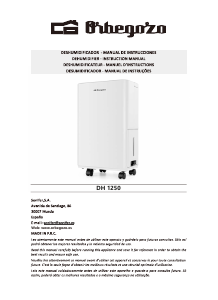 Manual de uso Orbegozo DH 1040 Deshumidificador