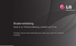 Bruksanvisning LG 50LN577V LED-TV