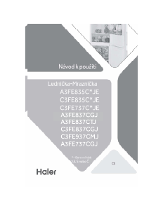 Manuál Haier A3FE737CGJ Lednice s mrazákem