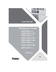 Manual Haier A3FE742CGWJ(EE) Frigorífico combinado