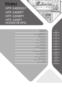 Handleiding Haier HCR5919FOPG Koel-vries combinatie