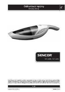 Instrukcja Sencor SVC 220SL Odkurzacz ręczny