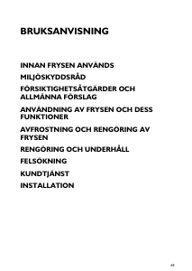 Bruksanvisning Bauknecht GKA 1410 Frys