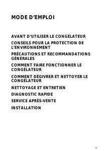 Mode d’emploi Bauknecht GKA 1412 Congélateur