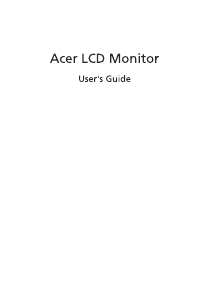 Handleiding Acer XZ272UV LCD monitor
