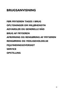 Brugsanvisning Bauknecht GKA 1810 Optima Fryser