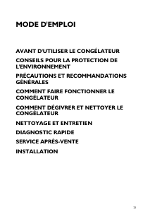 Mode d’emploi Bauknecht GKA 1810 Optima Congélateur