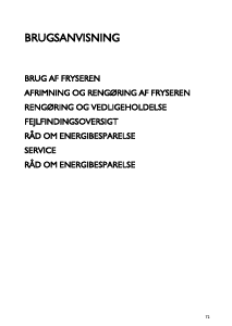 Brugsanvisning Bauknecht GKA 2102 Fryser