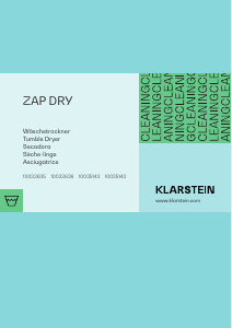 Manuale Klarstein 10035142 Zap Dry Asciugatrice