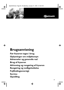Brugsanvisning Bauknecht GKB 1100 Fryser