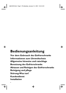 Bedienungsanleitung Bauknecht GKB 1100 Gefrierschrank
