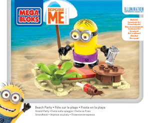 Handleiding Mega Bloks set CNC74 Minions Strandfeest