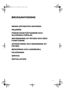 Bruksanvisning Bauknecht GKEA 2551 OPTIMA Frys