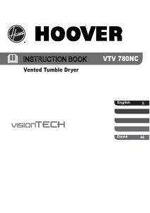 Bruksanvisning Hoover VTV 780 NC Torktumlare
