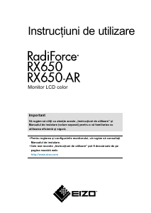 Manual Eizo RadiForce RX650-AR Monitor LCD