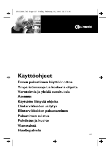 Käyttöohje Bauknecht GTEA 305 Optima-1 Pakastin