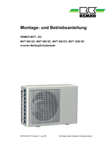 Bedienungsanleitung Remko MVT 600 DC Klimagerät
