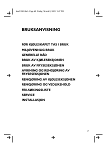 Bruksanvisning Bauknecht KDA 1900/2 Kjøle-fryseskap