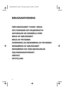 Brugsanvisning Bauknecht KDA 2800/3 Køle-fryseskab
