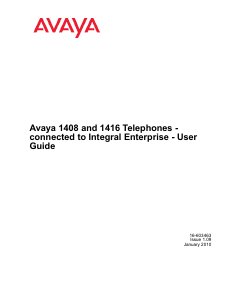 Manual Avaya 1408 Enterprise IP Phone
