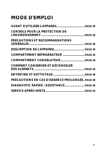 Mode d’emploi Bauknecht KDNA 4000 Réfrigérateur combiné