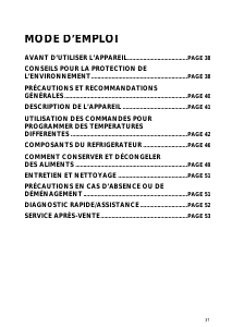 Mode d’emploi Bauknecht KDNA 4300 IN Réfrigérateur combiné