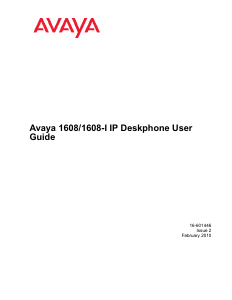 Manual Avaya 1608 Deskphone IP Phone
