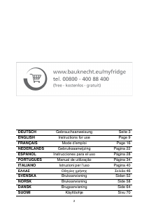 Brugsanvisning Bauknecht KG 30/1 WS Køle-fryseskab