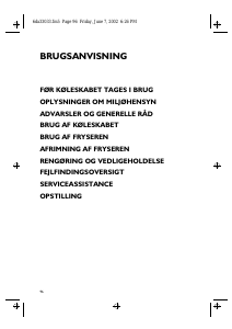 Brugsanvisning Bauknecht KGA 2500 Køle-fryseskab