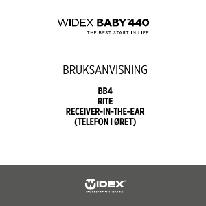 Bruksanvisning Widex Baby 440 Høreapparat